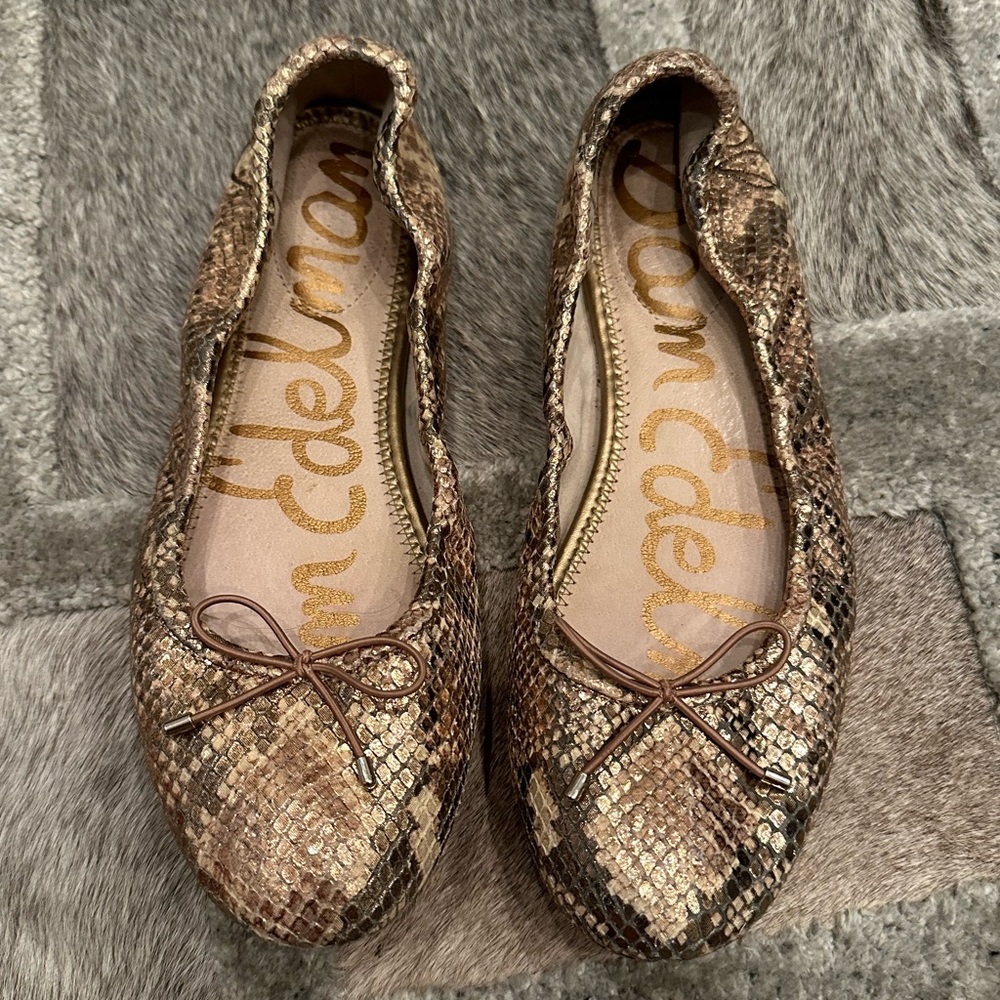 Sam Edelman snake print flats